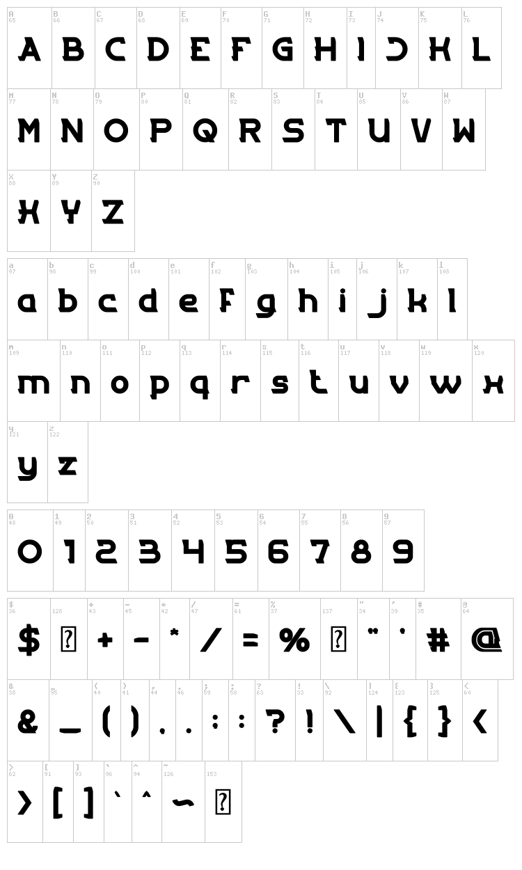 Entrance font map