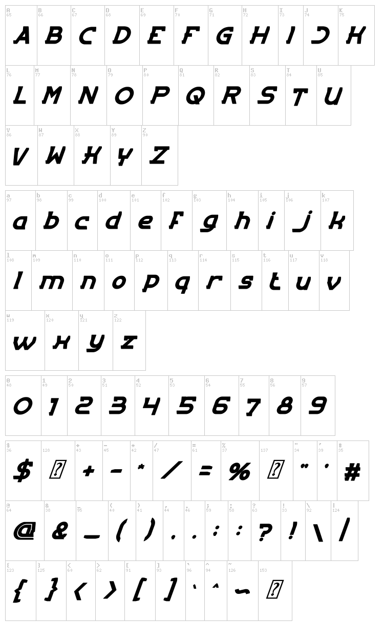 Entrance font map