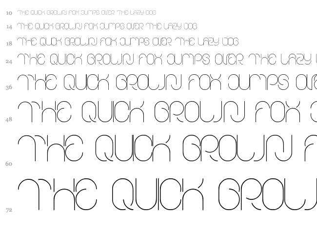 Everything font waterfall