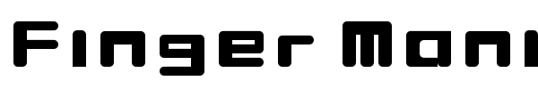 Finger Maniac font