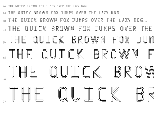 Finity font waterfall