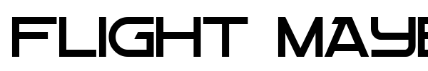 Flight Maybe font