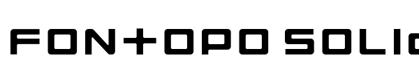 Fontopo Solid font preview