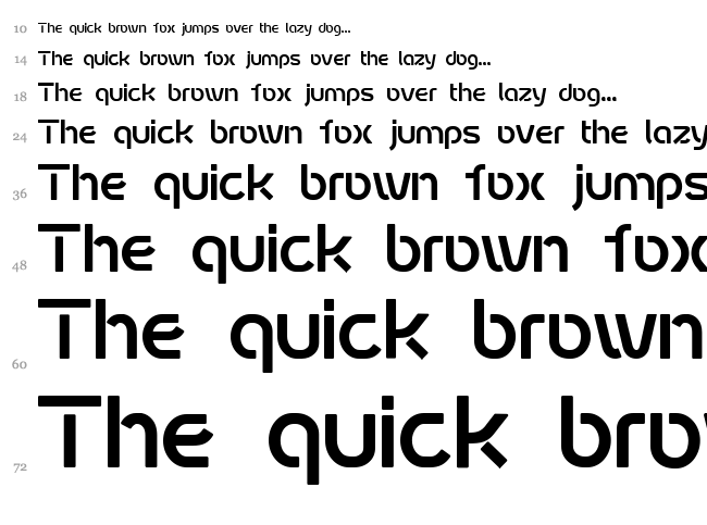 Fontopo Subway font waterfall