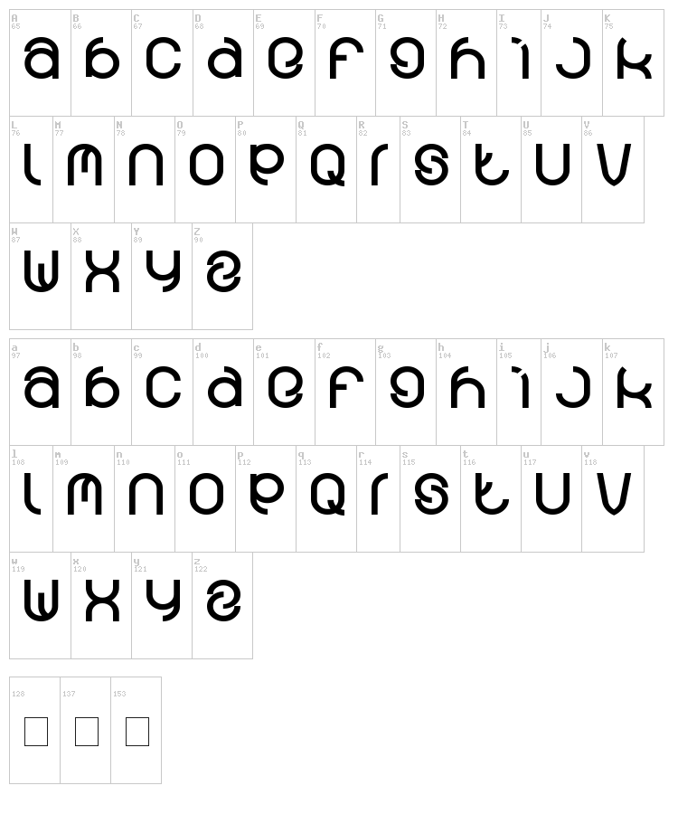 Funrecord font map