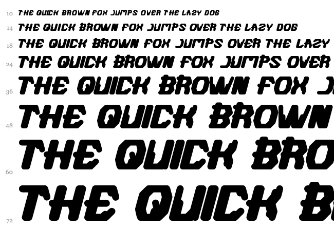 Futuristic font waterfall