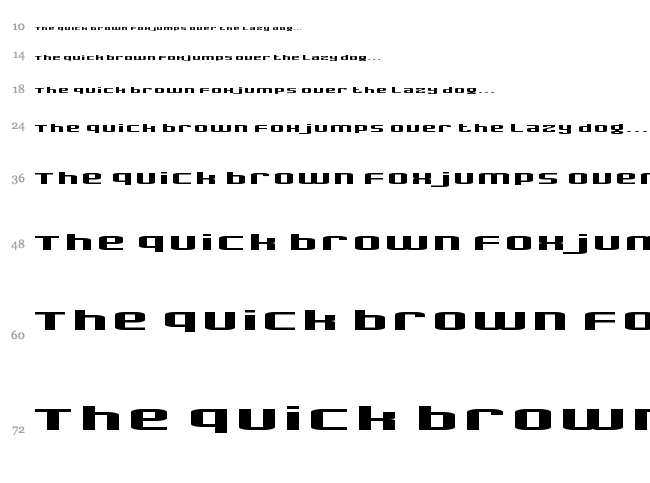 Gadget font waterfall