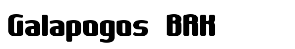 Galapogos BRK font