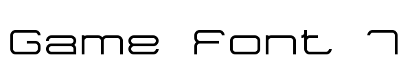 Game Font 7 font