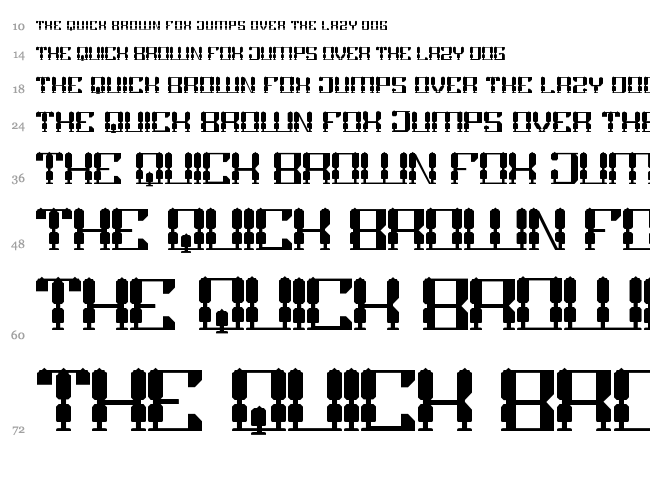 Gamer font waterfall