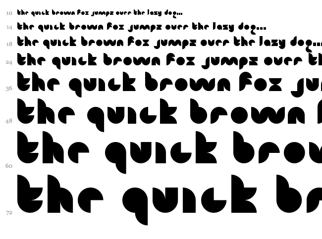 Geotype font waterfall