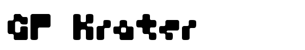 GF Krater font
