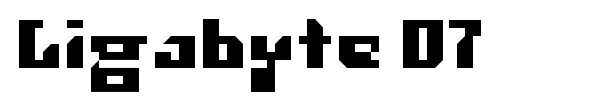 Gigabyte 07 font