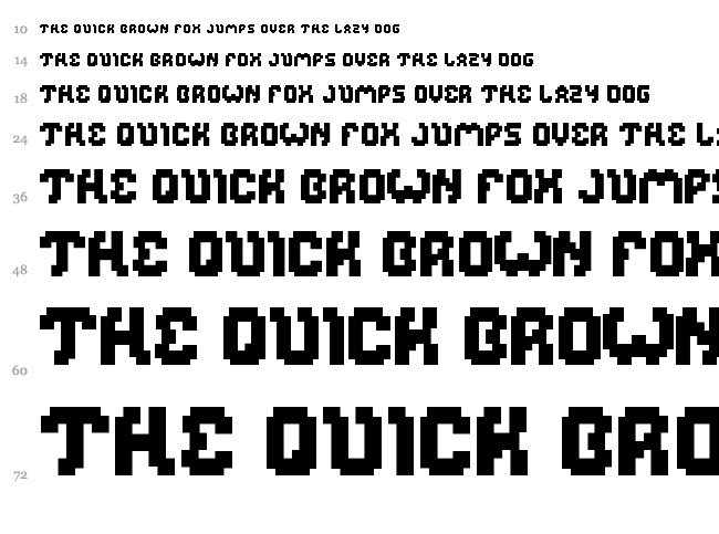 Glitch font waterfall