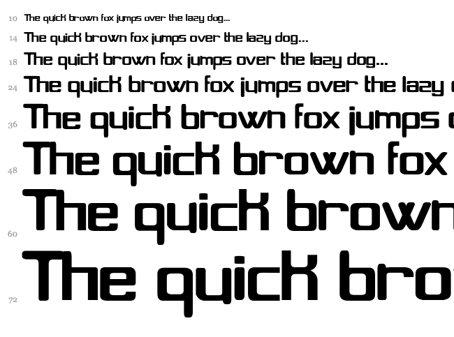 Glix font waterfall