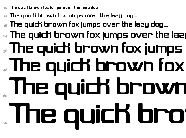 Glix font waterfall