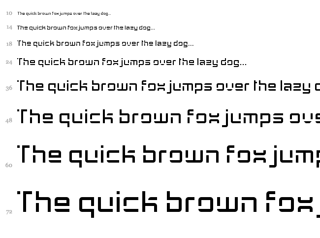 GrayCat font waterfall