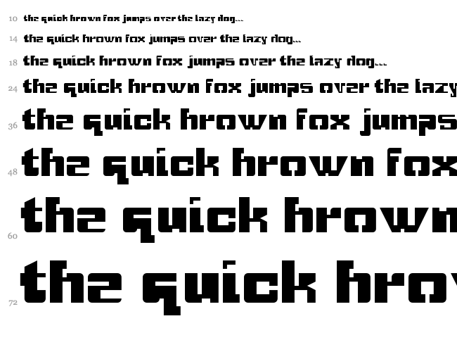 Gridbreak Sans font waterfall