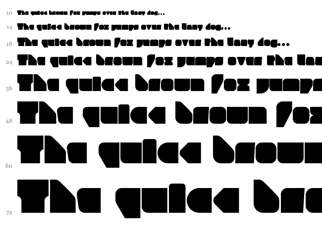Grubo font waterfall