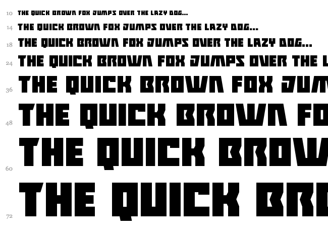 Halfshell Hero font waterfall