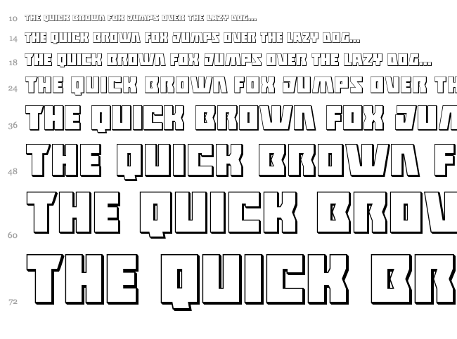 Halfshell Hero font waterfall