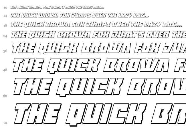 Halfshell Hero font waterfall