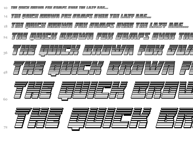 Halfshell Hero font waterfall