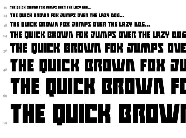 Halfshell Hero font waterfall