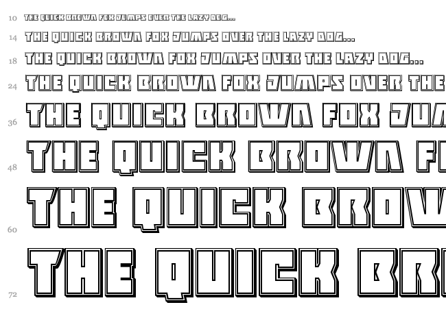 Halfshell Hero font waterfall