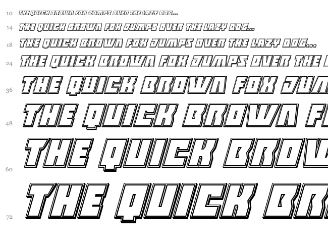 Halfshell Hero font waterfall