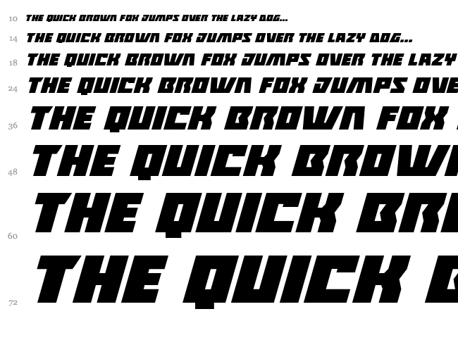 Halfshell Hero font waterfall