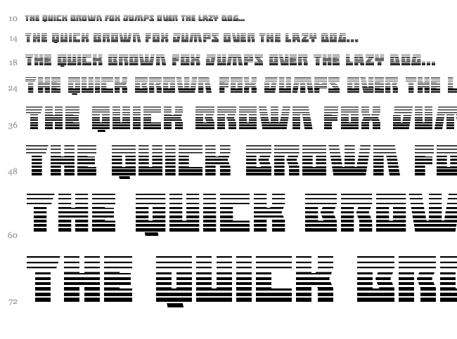 Halfshell Hero font waterfall