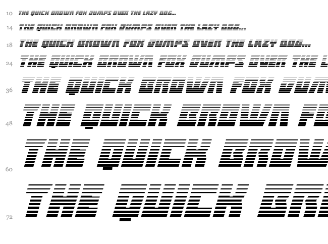 Halfshell Hero font waterfall