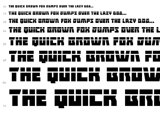 Halfshell Hero font waterfall
