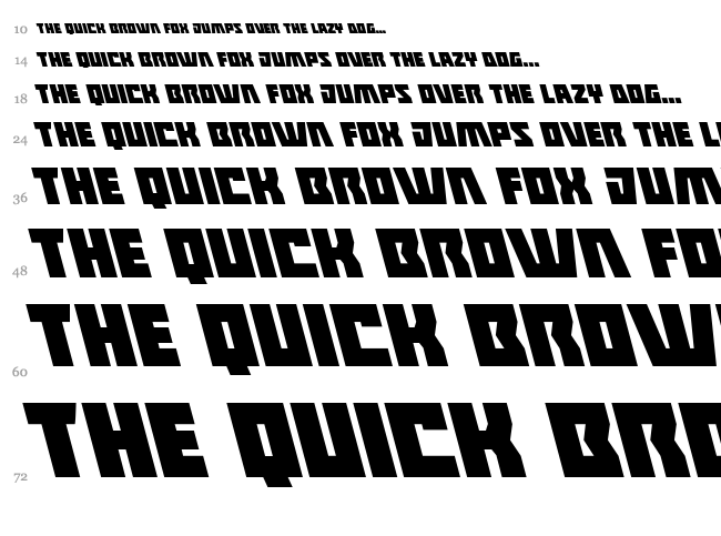 Halfshell Hero font waterfall