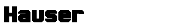 Hauser font preview