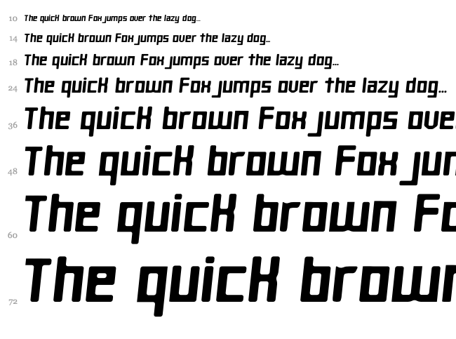 Heartbit font waterfall