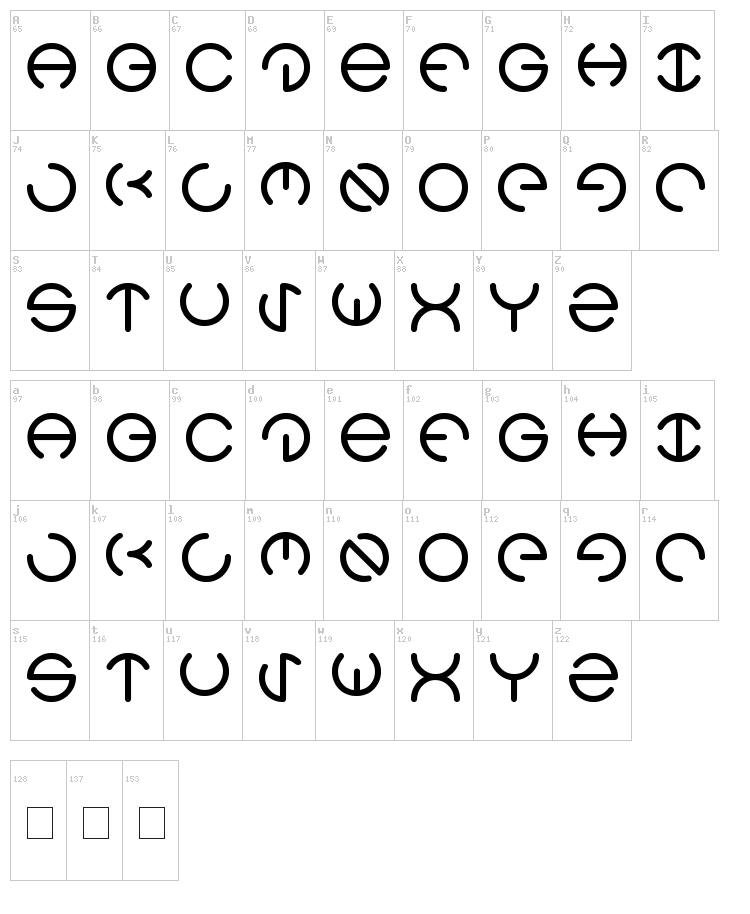 Heather Thomas font map