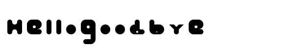 Hellogoodbye font