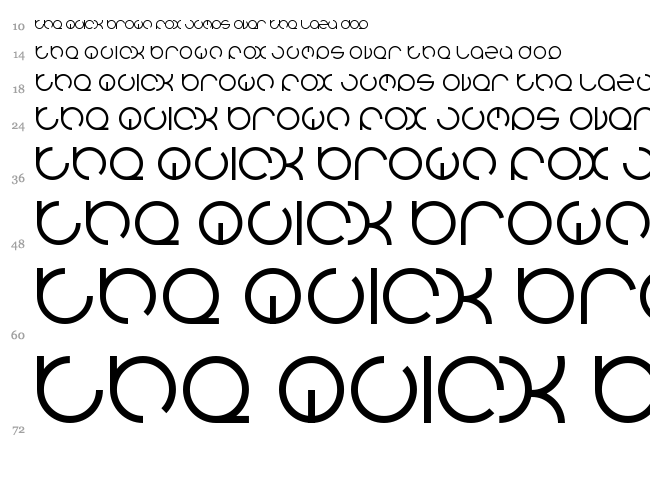 Henderson font waterfall