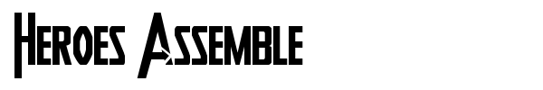 Heroes Assemble font preview
