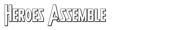 Heroes Assemble font preview