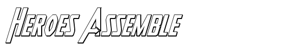 Heroes Assemble font preview