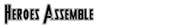 Heroes Assemble font preview