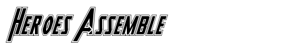 Heroes Assemble font preview
