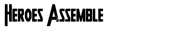 Heroes Assemble font preview