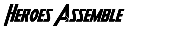 Heroes Assemble font preview