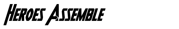 Heroes Assemble font preview