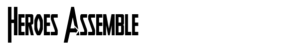 Heroes Assemble font preview
