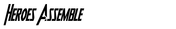 Heroes Assemble font preview